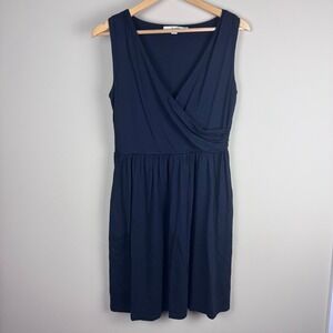 Boden Black Wrap Jersey Tank Dress 8P